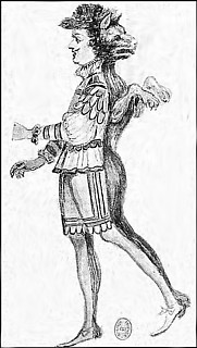 2──狼男。17世紀フランスの バレエ衣裳のためのデッサン 出典＝池上俊一『狼男伝説』