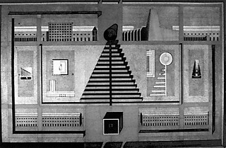 3──ロッシ「モデナの墓地」 コンセプト「ボードゲーム・コラージュ」1972