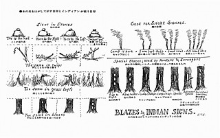 2──E・T・シートン『シートンの自然観察』より、 「木の皮をはがして示す目印とインディアンが使う目印」
