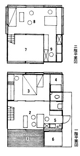 5──増沢洵《最小限住宅》平面図 出典＝『現代日本建築家全集13』（三一書房、1972）