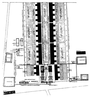 3──グロピウス《テルテン・ジードルンク》建設現場配置図