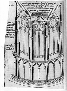 4──『ヴィラール・ド・オヌクールの画帖』におけるランス大聖堂内観図