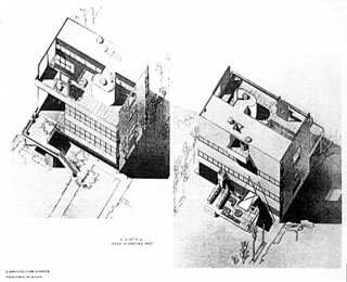 23──ル・コルビュジエ「ガルシェの住宅」の軸測図（1927）
