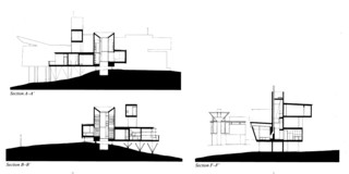 8──スコギン・イーラム・ブレイ《メイン州の住宅》 断面図 出典＝『GA HOUSES』58（A.D.A. EDITA Tokyo、1998）