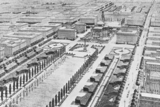 1──O・ワグナー、ウィーン22区の都市計画、1912 出典＝岸田日出刀『オットー・ワグナー』