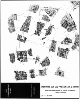 25──ドゥボール『心理地理学的パリガイド』、1957 出典＝Situacionistas Arete, Politica, Urbanismo, 1996.