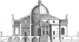 アンドレア･パラーディオ､ヴィッラ･ロトンダ｡建築家自身の著わした『建築四書』に載せられた図版｡その後､あらゆる建築家にとっての規範のひとつになる〈理想的ヴィッラの数学〉｡