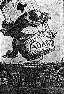 1──ドーミエの風刺画「軽気球上から写真を撮るナダール」1862