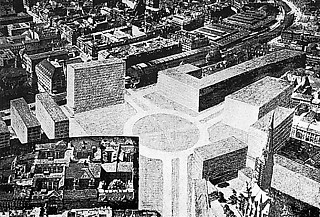 1──ミース・ファン・デル・ローエ「アレクサンダー広場計画案」1928年