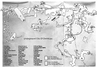 12──地下都市デリンクユの地図（書き込みは筆者によるもの）
