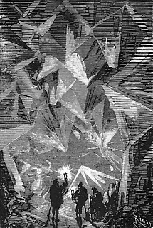 25──J・ヴェルヌ『地底旅行』の一場面 （リウーによる挿絵） ダイヤモンドのようにきらめく地球の胎内