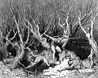 28. G・ドレ「自殺者の森」 ダンテの『神曲』に登場する不気味な風景。
