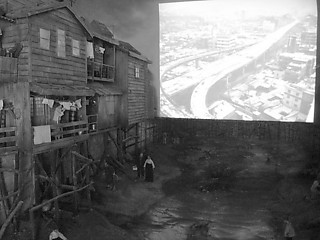 10──清渓川文化館での、かつての川辺を再現した展示 筆者撮影