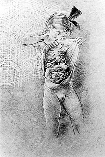 14─ハンス・ベルメール《夜咲く薔薇》（1935─36） 薄い皮膚を切り開き内臓を露わにする少女