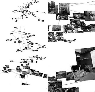 1──《PhotoWalker》 デジタル写真をハイパーリンクさせて都市的なシークエンス体験を再構成するためのソフトウェア。 2001年よりhttp://www.earth-walker.com/ にてダウンロード可能 制作＝田中浩也
