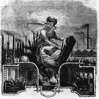 6──ルイ・フィギエ『産業の驚異』第一巻（1873）　ここでの女神は「産業」の擬人化