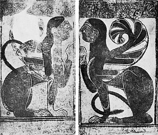 5──二頭のスフィンクス。エトルリア・アルカイク期、前6世紀。カエレにある墓で発見